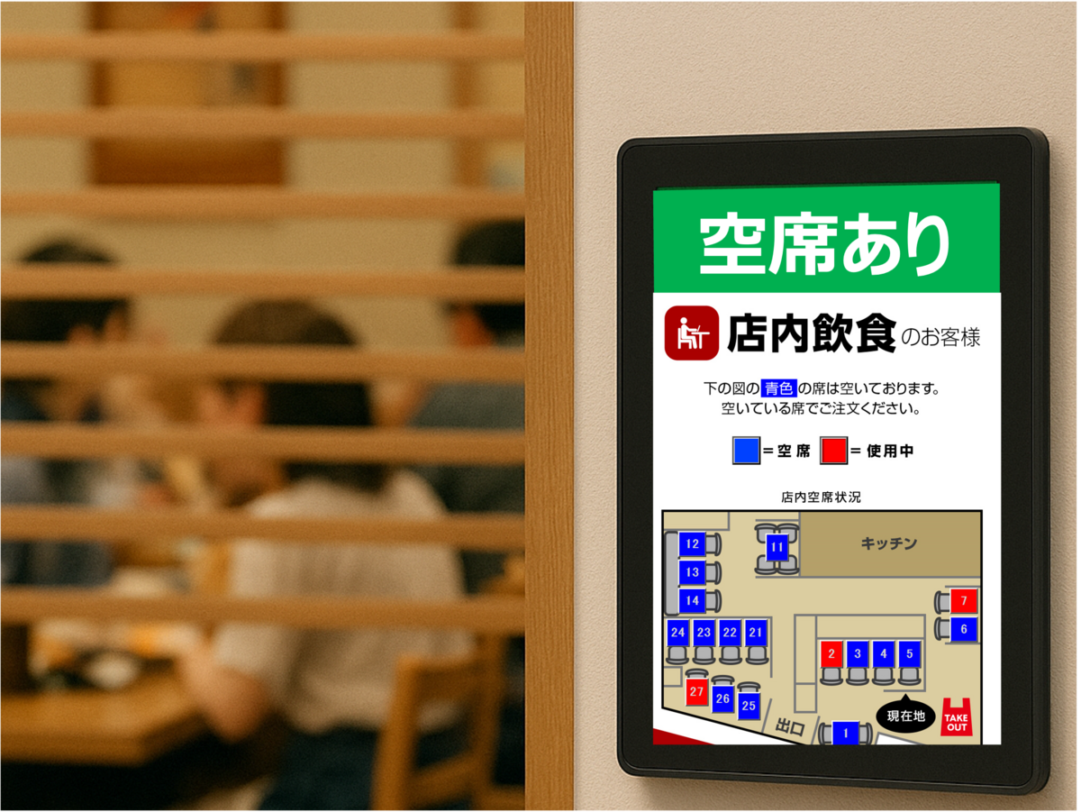 空席案内表示システム　イメージ画像